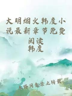 大明烟火韩度小说最新章节免费阅读
